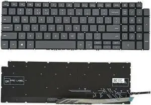 Aomoproing Black US Backlit Keyboard for Dell Vostro 7500 7590 NO frame