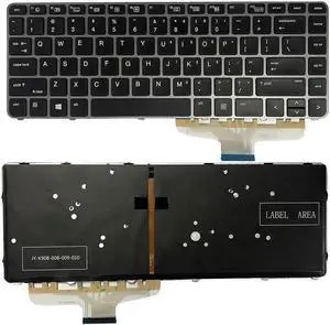 Aomoproing Laptop Replacement Keyboard US Layout Backlit for HP Elitebook Folio 1040 G3