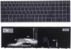 Aomoproing Laptop US Keyboard For HP ZBook 15 G5 ZBook 15 G6 With Backlit With Point Stick