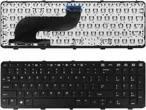 Aomoproing Keyboard for HP Probook 650 G1 655 G1 BLACK FRAME BLACK US Win8