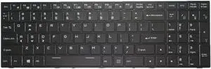Aomoproing English US Laptop Keyboard For Sager NP8151 NP8152 NP8155 NP8156 NP8157 Backlit