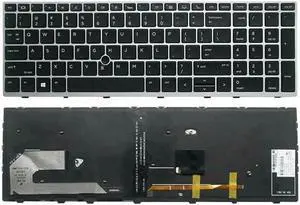 Aomoproing US Backlit Keyboard for HP EliteBook 755 G5 850 G5 L14366-001 V162826