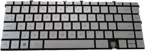 Aomoproing Silver Backlit Keyboard for HP Envy 13-BA Laptops - US Version