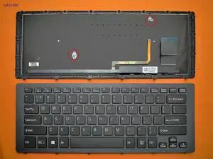 Aomoproing   Keyboard for SONY SVF15N Series BLACK FRAME BLACK (With Backlit For Win8) US