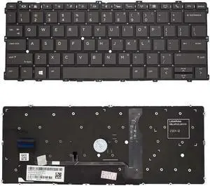 Aomoproing   US Keyboard for HP EliteBook x360 1030 G2 1030 G3 Black With Backlit 918018-001