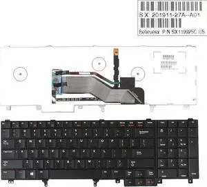 Aomoproing 0US Keyboard for DELL LatituDE E6520 E6530 E6540 E5520 With Point Backlit