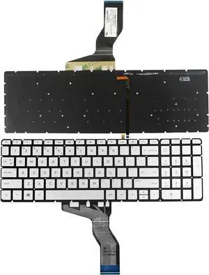 Aomoproing US Silver Backlit Keyboard for HP Envy X360 M6-AQ M6-AQ003DX M6-AQ005DX