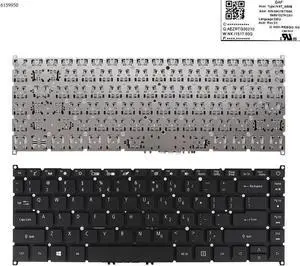 Aomoproing  US Keyboard for ACER Aspire A314-31/32 /33/41 A514-51 A114-32 A314-21 BLACK ( )