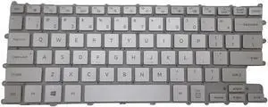 Aomoproing  Keyboard For Samsung NP900X3N 900X3N English US Backlit Without Frame Silver