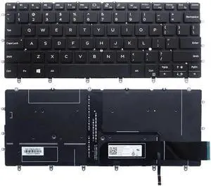 Aomoproing replacement keyboard for DELL XPS 13 9380 9370 9305 7390 US English Backlit Black