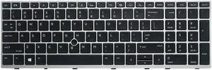 Aomoproing US Black Backlit English Laptop Keyboard for HP EliteBook 850 G6 Light