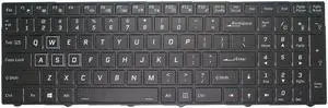 Aomoproing English US Laptop Keyboard For Sager NP8373 NP8374 NP8375 NP8375-S Backlit