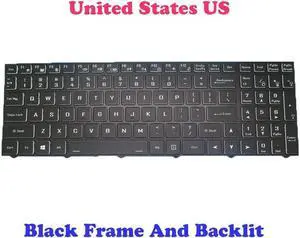 Aomoproing English US Backlit Keyboard For CLEVO N150ZU NL50NU NL52NU NL53NU NL50RU NL53RU