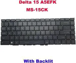 Aomoproing Laptop Backlit Keyboard For MSI Delta 15 Delta 15 A5EFK MS-15CK 15.6English US
