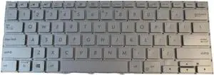 Aomoproing  replacement keyboard for Asus ZenBook 14 UX433FA UX433FN Silver Backlit