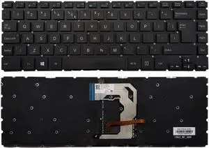 Aomoproing  US KEYBOARD MEDION AKOYA S3409 MD60377 LED TBM15K26D0J5283 QWERTY BLACK