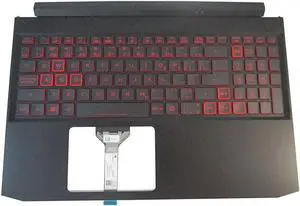 Aomoproing replacement keyboard for Acer Nitro AN515-45 with Palmrest Backlit 6B.QB9N2.011 - Red Key Version