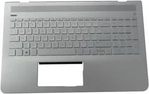 Aomoproing replacement keyboard for HP Pavilion 15-CC 15T-CC Silver with Palmrest 928951-001