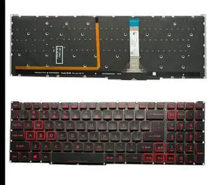 Aomoproing  US English Red Backlit Keyboard For Acer Nitro AN515-45 AN515-55 N20C1