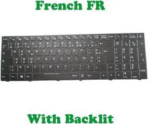 Aomoproing  Backlit Keyboard For CLEVO N850 P950 CVM15F26F0J430E 6-80-N85H0-061-1 France FR