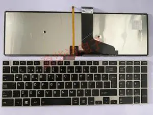 AomNew Laptop Backlit Keyboard Türkiye version UI layout With frame for Toshiba Satellite S55 S55D S55T S55-A S55t-A S55D-A S55t-s5389 S55-S5188 S55-A5295 S55-a5279 S55-A5292NR S55T-S5379, black color