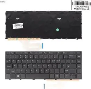 Aomoproing  US Keyboard for HP Probook 430 G5 440 G5 445 G5 BLACK FRAME BLACK
