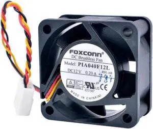 PIA040F12L 4cm 40mm fan 4020 40x40x20mm DC12V 0.20A 3 lines dual ball bearing speed detection CPU high air volume cooling fan