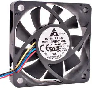 AFB0612HC-AM03 6cm 60mm fan 60x60x13mm DC12V 0.21A 4 lines double ball bearing pwm chassis CPU cooling fan