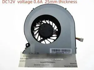 Aomoproing Cpu cooling fan for ASUS ROG G750J G750JH ADDA AB07512HX26DB00 00CWG750 00WG750 13N0-PCP0101 DC12V voltage 0.6A 25mm thickness
