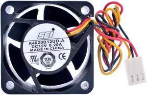 A4020B12UD-A 4cm 4020 40mm fan 40x40x20mm DC12V 0.20A 3 lines Speed monitoring Suitable for CPU/router switch cooling fan