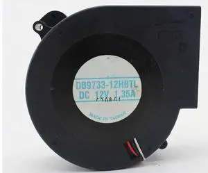 for DB9733-12HBTL 12V 1.35A 1400/6400RPM 15/35.5CFM 8/21.3DBA 97X95X33MM 3-Wire Cooling Fan