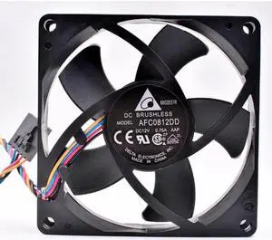 AFC0812DD 8cm 8020 80x80x20mm 80mm fan DC12V 0.75A 4 lines server chassis cooling fan