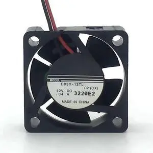for 3cm Mini Fan Case Silent Cooling Fan D03X-12TL 3010 12V 0.04A