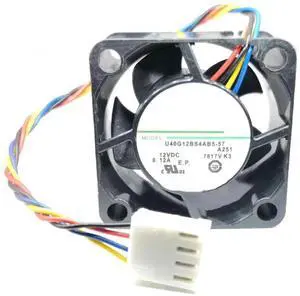 DC12V 0.12A U40G12BS4AB5-57 4020 4cm 4-Wire Temperature Control Cooling Fan DC12V 0.12A U40G12BS4AB5-57 4020 4cm 4-Wire Temperature Control Cooling Fan