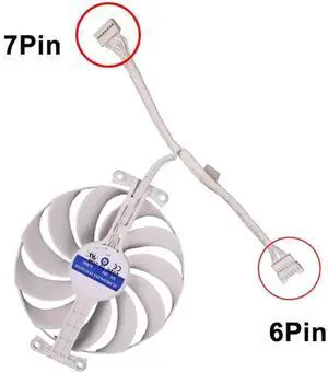 Graphics Card Cooling Fan Replacement forASUS ROG Strix RTX 3070 3080 3090 White Gaming Series CF1010U12S 95mm 12V 0.45A 7Pin Video Card Cooler Fans GPU Fan (Fan-C)