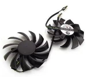 2pcs/lot PLD08010S12HH 12V 0.35A 75mm for R6790 570GTX R6850 N460GTX Graphics Card Cooling Fan