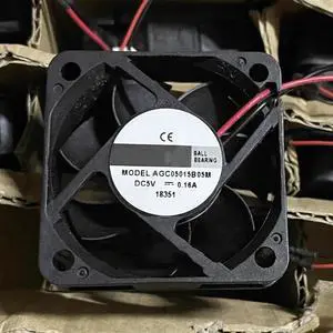 DC5V 0.18A AGC05015B05M 5015 5cm 2-Wire Double Ball Bearing Cooling Fan