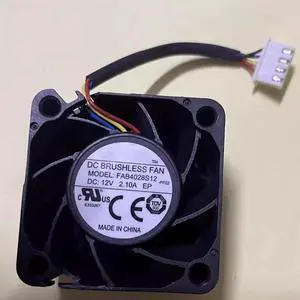 DC12V 2.10A FAB4028S12 4020 4cm 4-Wire Double Ball Bearing Cooling Fan