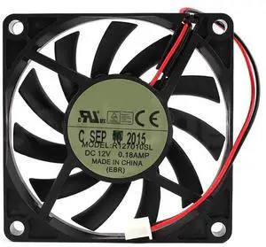 DC12V 0.18A R127010SL 7010 7cm 2-Wire Graphics Silent Cooling Fan