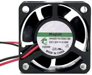 for HA40201V4-D000-C99 12V 0.05A 0.6W 4300RPM 40X40X20MM 2-Wire Cooling Fan