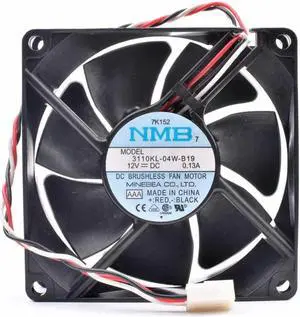 3110KL-04W-B19 8cm 8025 80mm fan 80x80x25mm 12V 0.13A ultra quiet chassis power supply fan