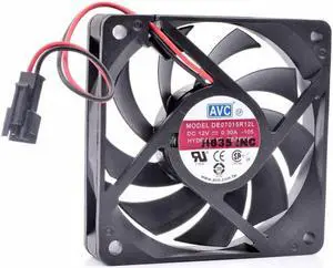 DE07015R12L 7cm 70x70x15mm 7015 70mm fan 12V 0.30A two-line chassis refrigerator cooling fan