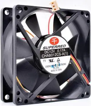 thousand red 8cm 8025 12V 0.17A double ball 3 lines 3pin speed computer chassis power CPU cooling fan