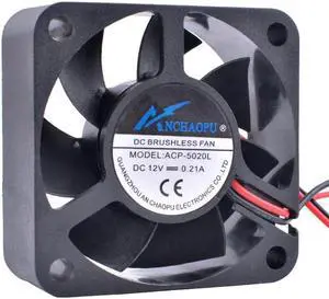 ACP-5020L 5cm 50mm 5020 12V 0.21A Hydraulic bearing large air volume 2pin cooling fan