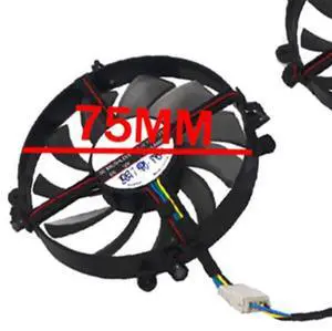 Graphics Card Cooling Fans Suitable forPNY GTX 1070 1080 XLR8 8GB Gaming Series Desktop FD7010H12D 75mm 12V 0.25A 4Pin Video Card Cooler Fans GPU Fan (Fan-A)