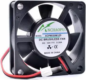 ANCHAOPU ACP6020M12S 6cm 60mm 60x60x20mm 6020 12V 0.20A charger power supply 2 line cooling fan