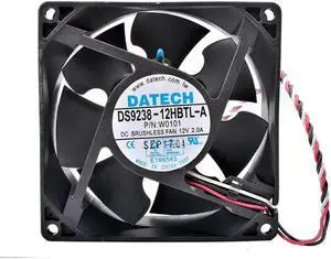 DS9238-12HBTL-A 9238 92x92x38mm 9cm 12V 2.00A Thermal temperature control server cooling fan