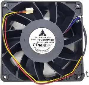 New FFB1424VHG 14050 14CM 24V 1.37A fan drive three-line winds fan for 140*140*50mm