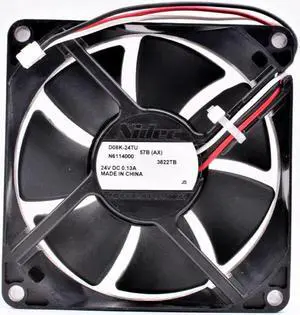 D08K-24TU N6114000 8cm 8025 80x80x25mm 80mm fan DC24V 0.13A inverter industrial computer cooling fan