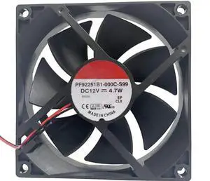 for PF92251B1-000C-S99 12V 4.7W 92X92X25MM 2-Wire Cooling Fan